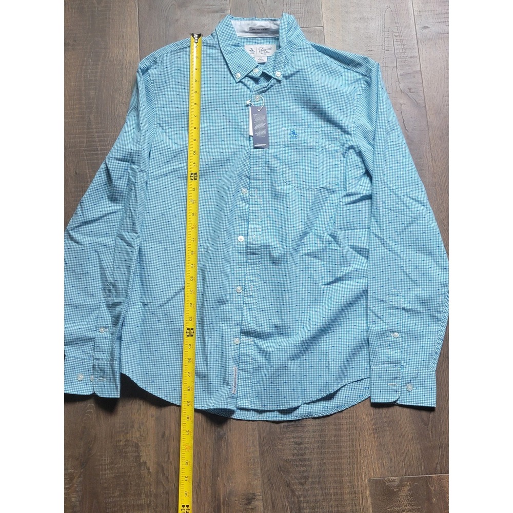 Penguin Heritage Slim Fit Button Down Shirt Blue Moon Gingham L/G